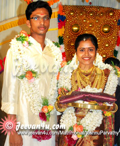 Vishnu Parvathy Wedding Album - Sumangali Auditorium Kottayam
